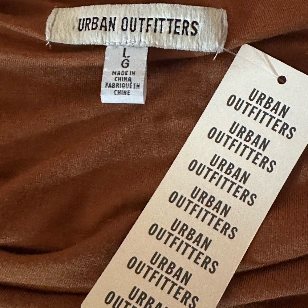 Urban Outfitters Giselle Ruched Side Slit Midi Dress NEW with Tags - Picture 9 of 10